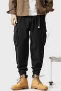 Men’s Cargo Pants – Loose Fit, Elastic Cuffs, Utility Style for Winter