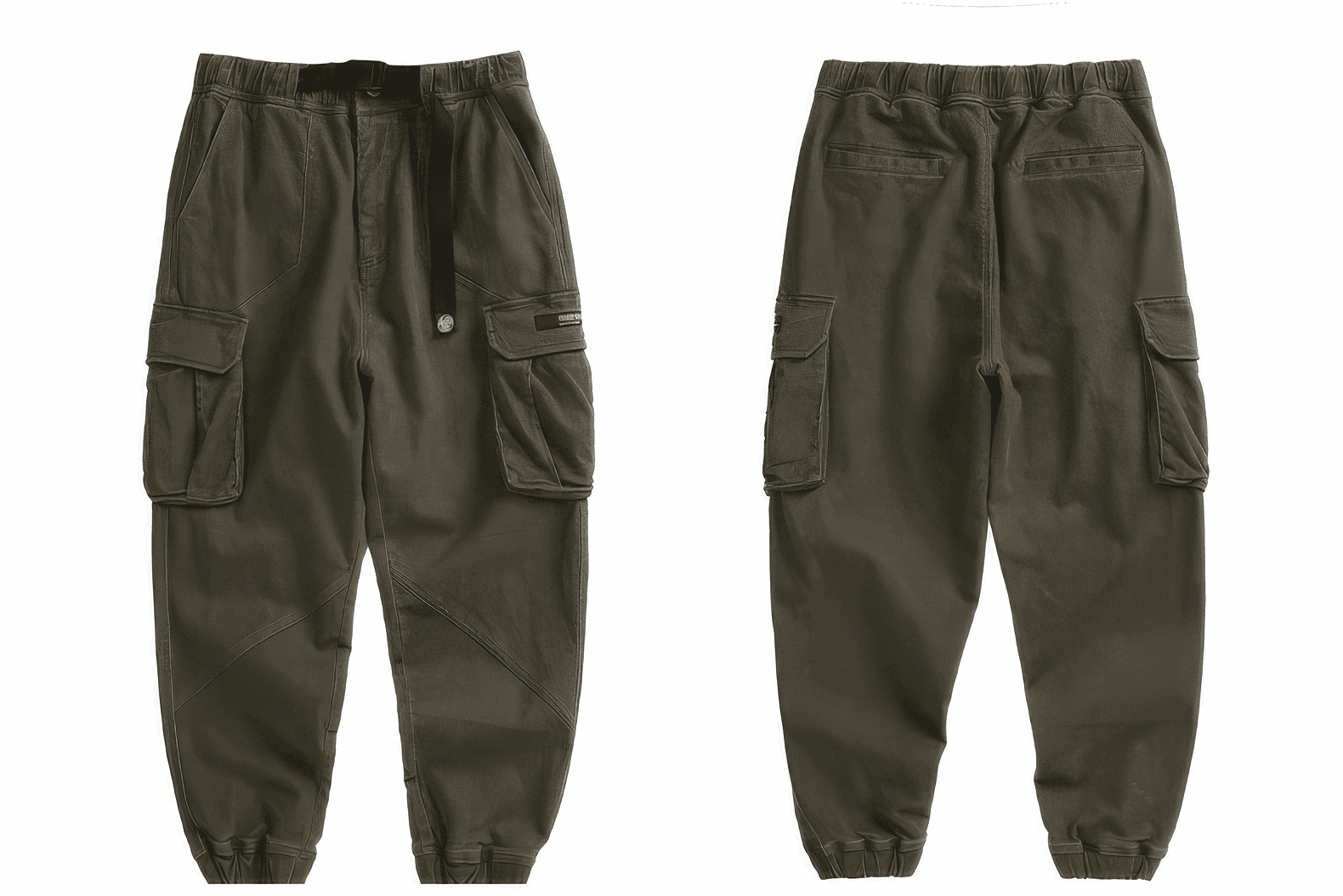 Men’s Cargo Pants – Loose Fit, Elastic Cuffs, Utility Style for Winter