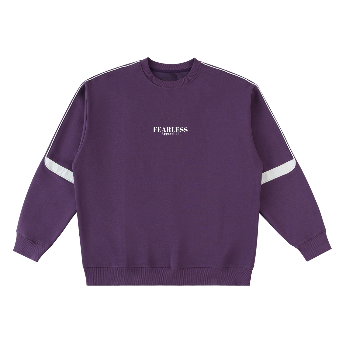 Fearless Apparel Line Oversized Crewneck Taped Sweatshirt – Unisex Streetwear Essential