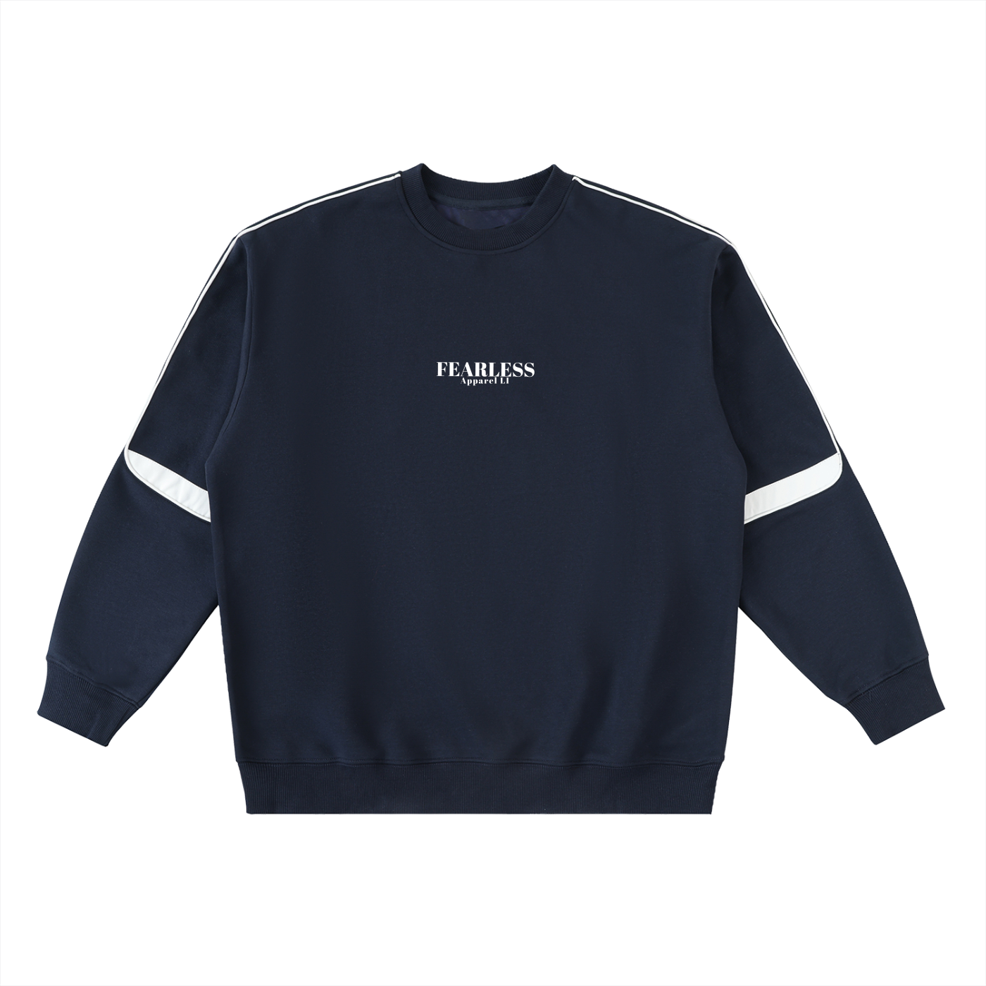 Fearless Apparel Line Oversized Crewneck Taped Sweatshirt – Unisex Streetwear Essential