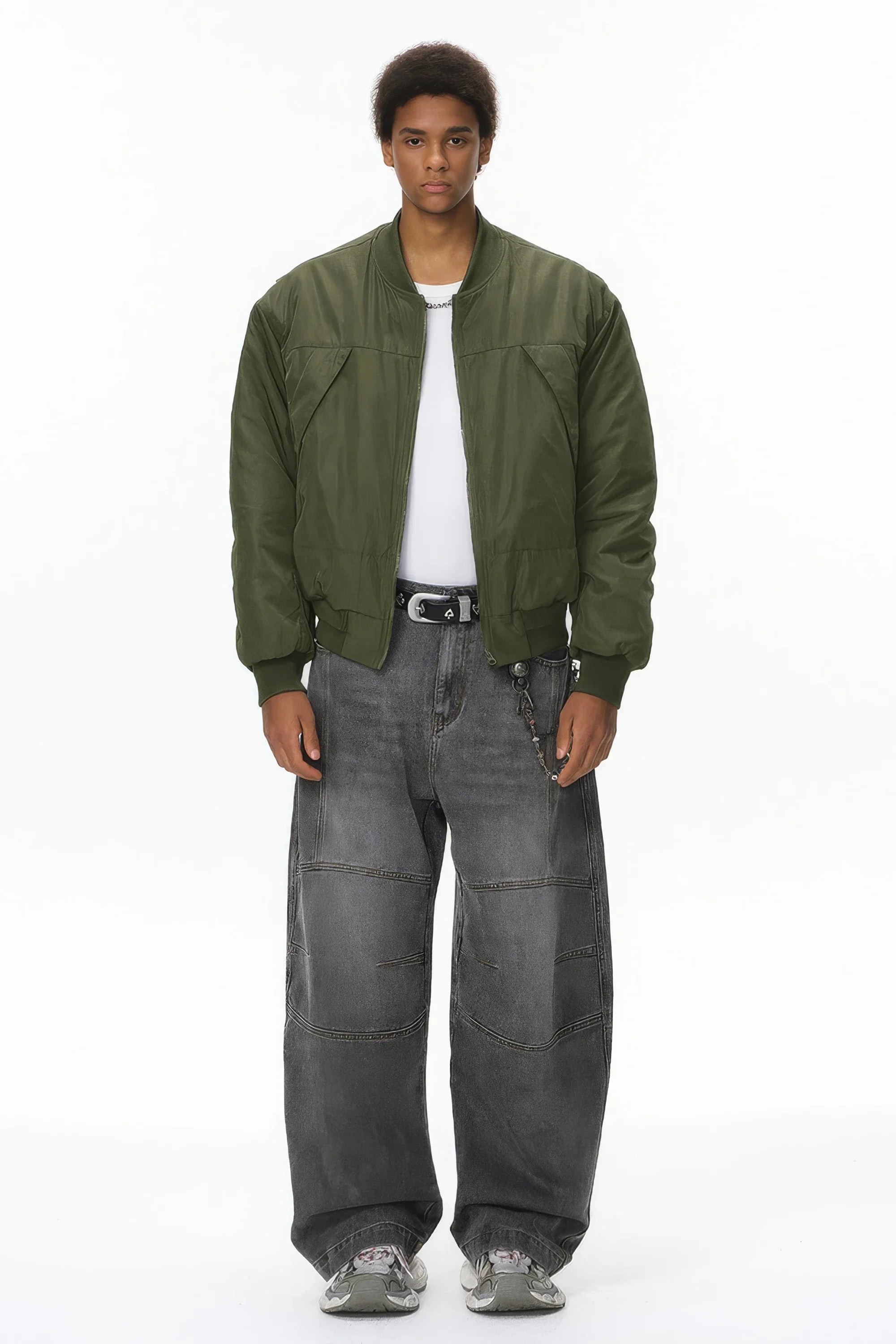 Unisex Detachable Layered Baseball Hoodie Jacket