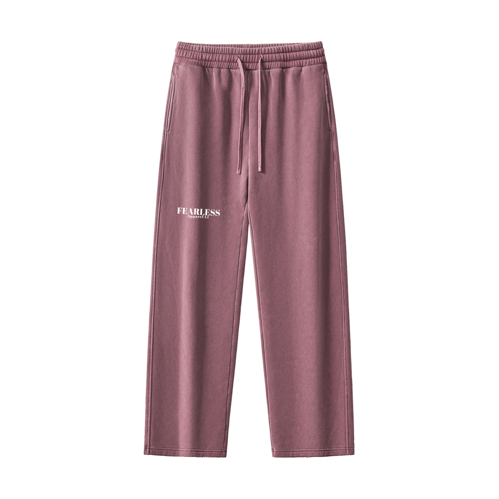 Fearless Apparel Frayed Enzyme Washed Fleece Sweatpants – Unisex Vintage Streetwear Comfort