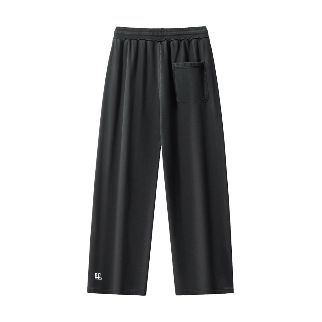 Fearless Apparel Raw-Seam Enzyme Washed Sweatpants – 100% Cotton Heavyweight Streetwear